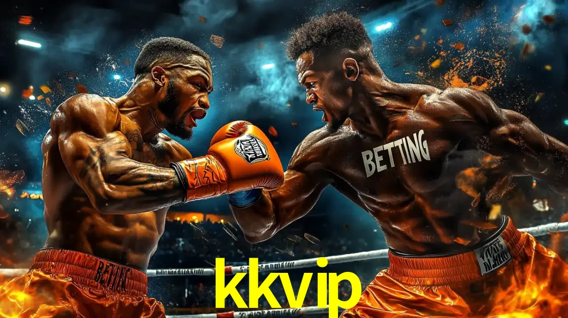 Dois boxeadores em uma luta intensa e explosiva, representando a adrenalina e as oportunidades de apostas em esportes de combate disponíveis na plataforma kkvip.