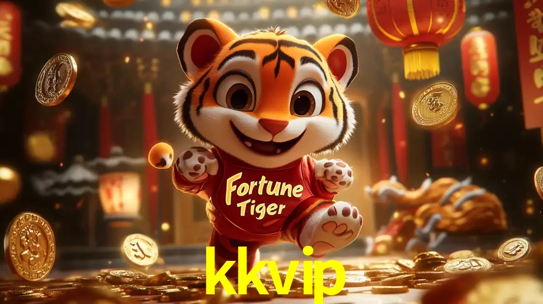 O alegre personagem do Fortune Tiger correndo sobre um caminho de moedas de ouro, simbolizando os grandes prêmios e a diversão do popular jogo de slot do kkvip.